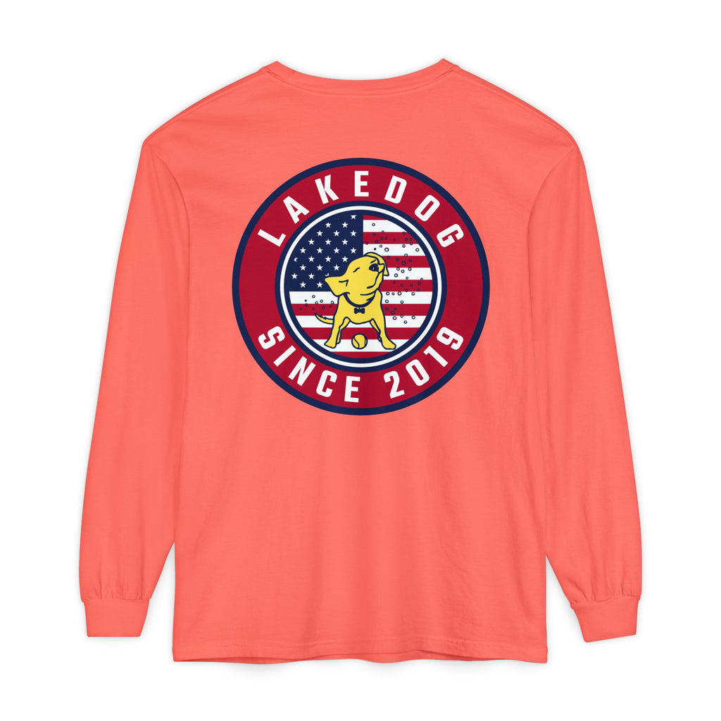 Lake Dog Long Sleeve Tee for Dog Lovers