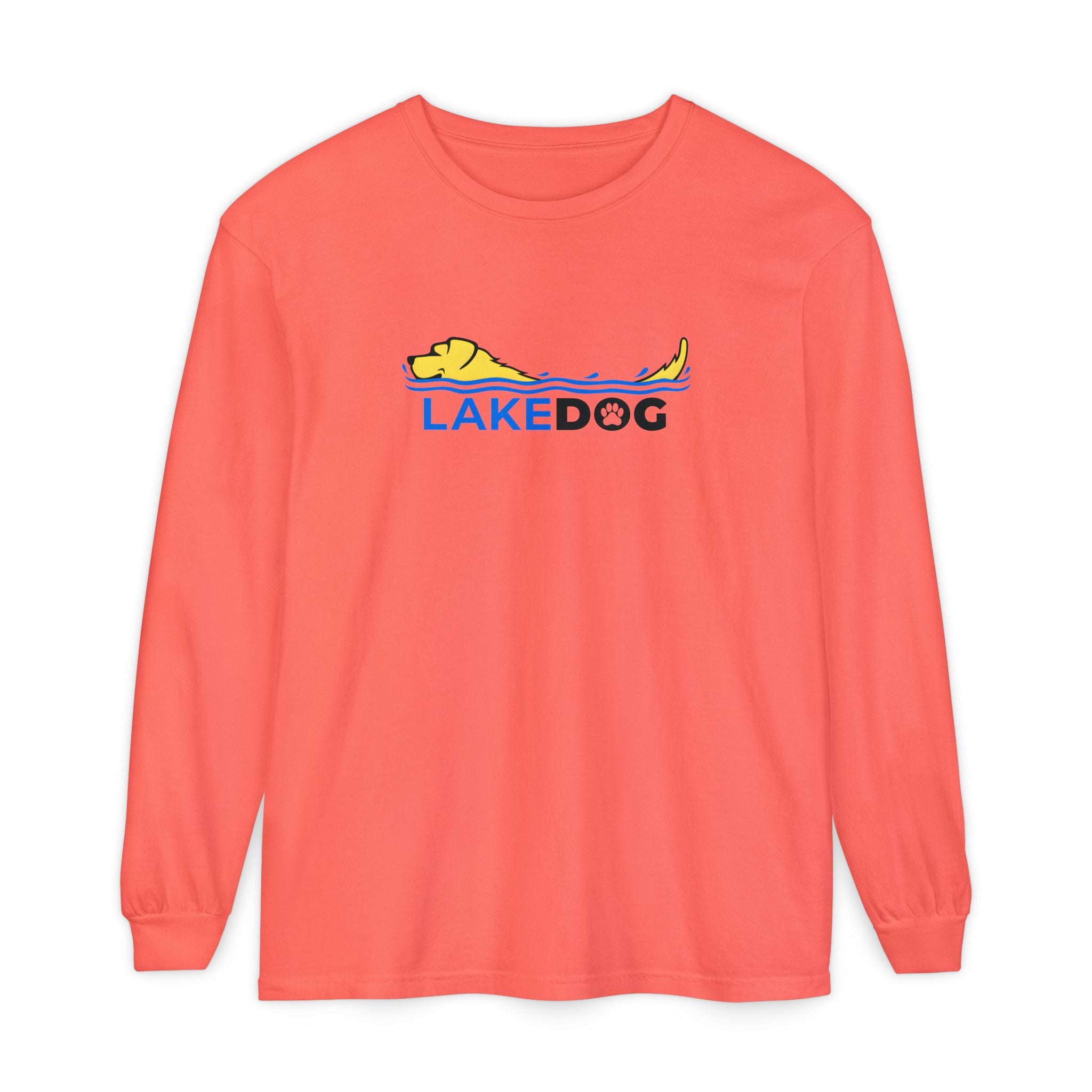 Lake Dog Long Sleeve Tee for Dog Lovers