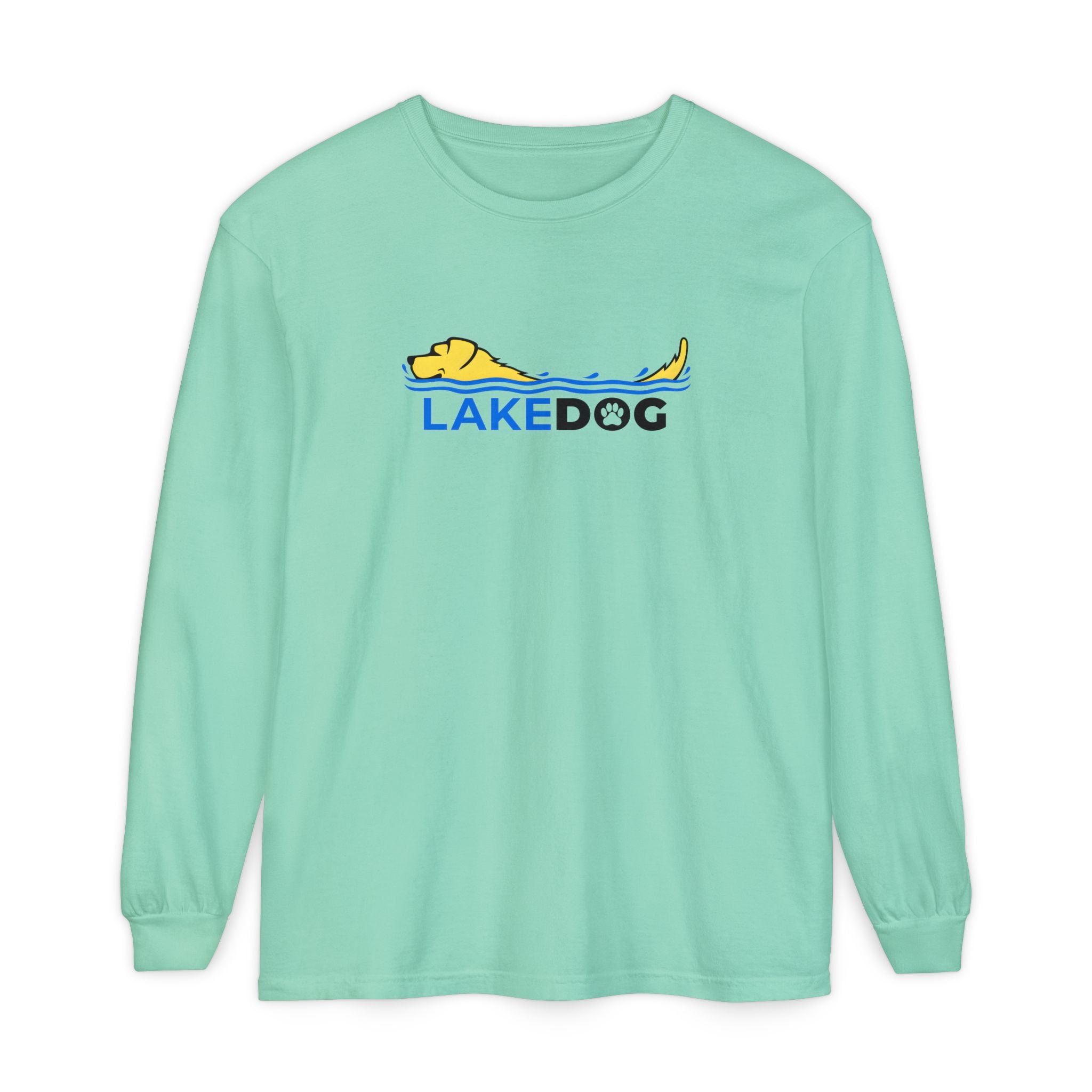 Lake Dog Long Sleeve Tee for Dog Lovers